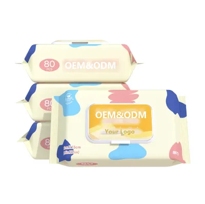 High Quality Custom Logo Dry Baby Tender Special Wet Tissue Paper for Care Baby and Newborn Thickened Wet Tissue With Cover