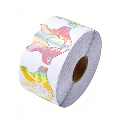 300pcs Horseshoe Shape Professional Nail Forms Roll with Paper Material for Nail Extensions and Manicure Guide
