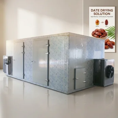 Industrial Electric Heat Pump PLC Controlled Commercial Date Drying Machine Food Dehydrator 1200-1400kg Capacity 29.0kW Power
