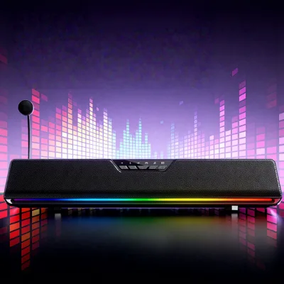 AULA GS6 Pro Desktop Speaker Gaming Home Computer Audio Wired & Bluetooth5.4 Two-way Audio Crossover APT-X RGB