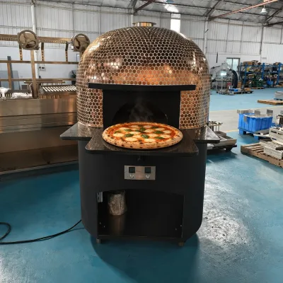 Of New Innovations Materials Good Price Manufacture Brick Wooden Fired Gaz Ceramic Used Gas Rotary Pizza Oven Commercial Outdoor