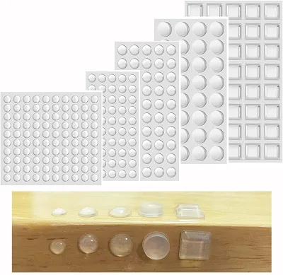 Anti-Vibration Anti-Slip Sound Dampening Adhesive High Silicone Rubber Clear Cabinet Door Bumpers Custom Shape Cutting Dustproof
