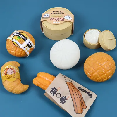 Youbang-282 Stress Relief Squeeze Croissant Fidget Toys Decompression Vent Toy Girls TPR Kids Gifts Classroom Prize Soft