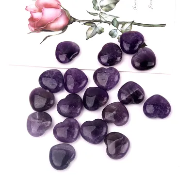 Wholesale High Quality 2.5cm Dream Amethyst Crystal Hearts