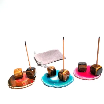 DIY Home Use Wholesale Incense Stick Holder Gemstone Incense Holder