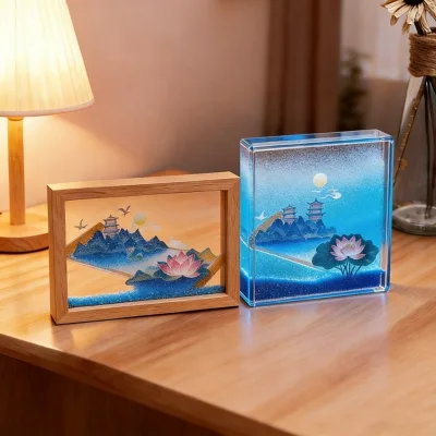 Customized Sand-Flow Frame for Anime Star Figurines, Commemorative Frame, Frame for Craft Gifts, Figurine Frame