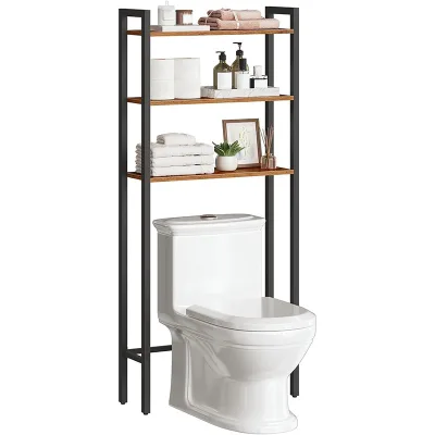 Wholesale Toilet Storage Rack 3 Tier Metal Bathroom & Kitchen Organizer Freestanding Shelving Home Hotel Apartment Washroom
