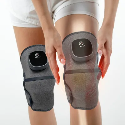 Warm Therapy Knee Massager with 5 Levels Joint Relax Pain Relief Wireless Knee Heating Pad Rechargeable for Circulation