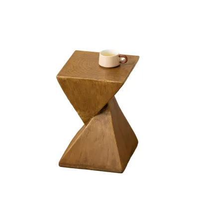 Modern Minimalist Console Table, Solid Wood Light Luxury Side Table, Hotel & Villa Corner Table Furniture