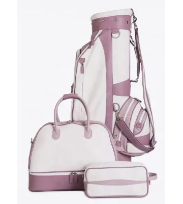 Golf Bag Sport Set 3 Pieces Real Leather Handmade Waterproof