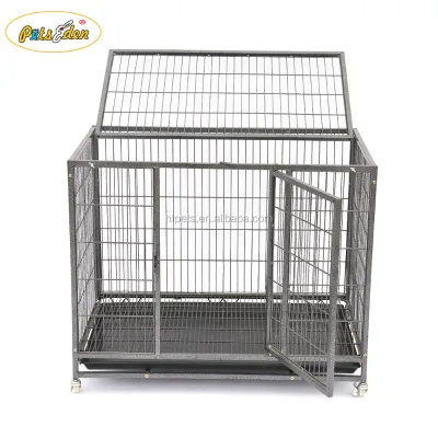 Newest Pet Heavy Duty Large Folding Wire Pet Cage for Dog Cat House Metal Dog Crate