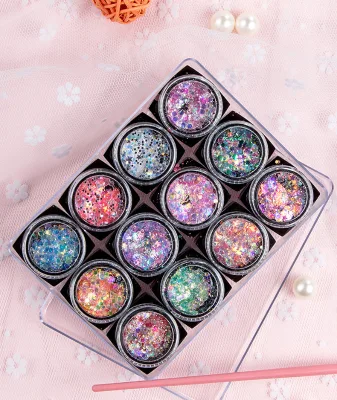 Wholesale Eye Makeup Party Mermaid Star Sequins Make up Gel Glitter Nail Art Charms Chunky Flake Decoration