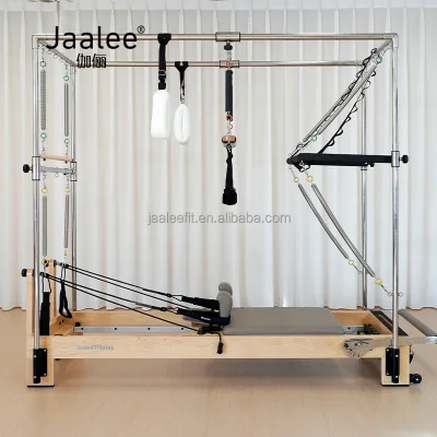 3-in-1 Wooden Pilates Reformer Training Equipment for Fitness Yoga & Sports Stretching Full Elevated Shaper on Sale