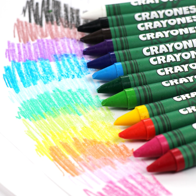 12 Wax Crayons Assorted Color for Toddlers and Kids Drawing Art Jumbo Wax Crayons