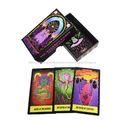 High Quality Cute Custom Design Tarot Business Cards Printing Plastic Tarot Cards with Gold Foil