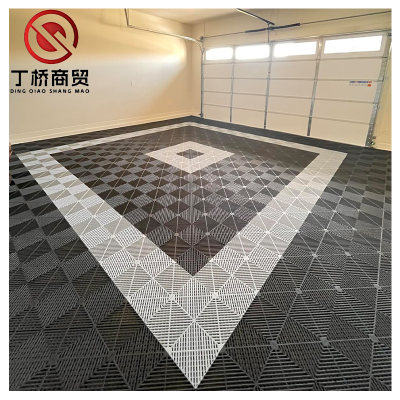 Free Flow Garage Floor Tiles Work Great for Car Detailing Shop Car Washroom Workshop Floor Covering