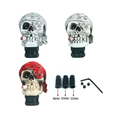 PUERXIN Universal Car Modified Custom Manual Shift Knob Pirate Skull Gear Shift Knob Pomos De Palanca De Cambios