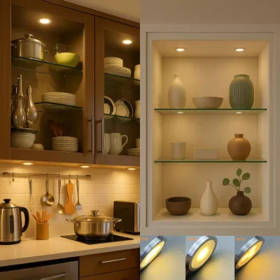 Modern Style Customizable LED Cabinet LightsWarm Cold White Emitting 3D Printed Lamp