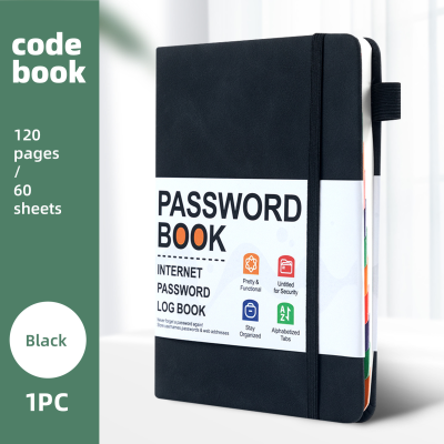 B6 Hardcover Password Book Keeper Address Organizer Notebook Alphabetical Tabs for Storing Website Passwords Durable Paper Cover