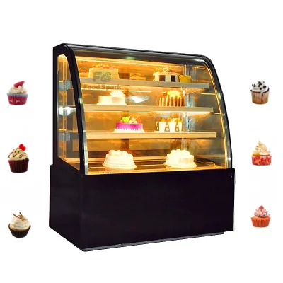 Factory Wholesale Cake Fridge Baking Display case Commercial Straight Cake Counter Curved Cake Cabinet