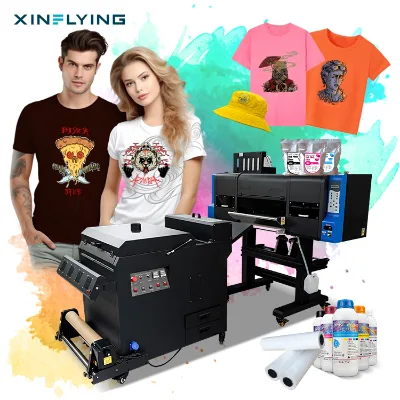 Door to Door Service 60cm DTF Printer Double 4720 I3200 Print Head Fabric Clothes Pet Film Printer With Powder Shaker