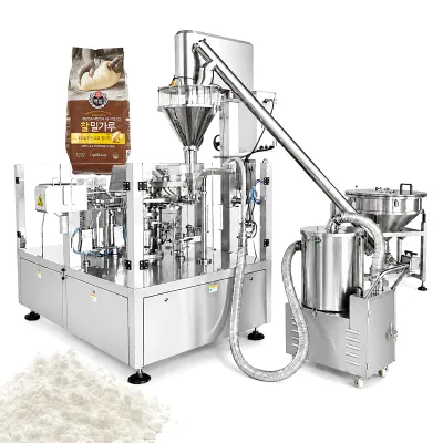 Powder Packing Machine Rotary Pre-made Bag Filling Machine for Coffee Powder Milk Powder Spice Powder