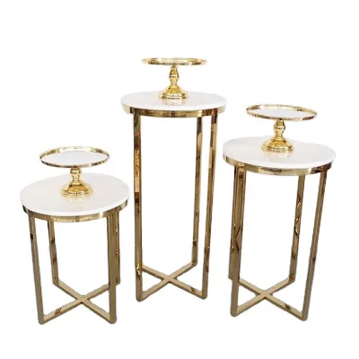 New Style Luxury Modern Gold Dessert Party Table Stands Center Decoration Table for Wedding Centerpiece Decoration