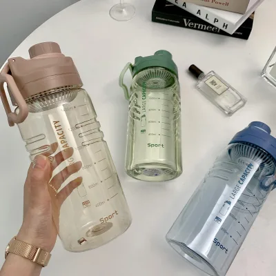 Fitness Large Capacity High-Temperature Resistant Fall-Resistant Sports Water Bottle Outdoor Women Tea Compartment Portable