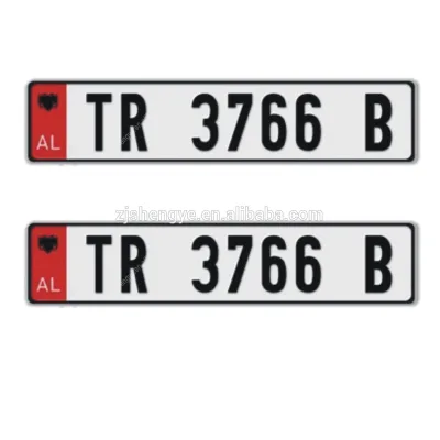 Factory Euro Embossing Decorative High Security Two Layer Serial Number Plate French