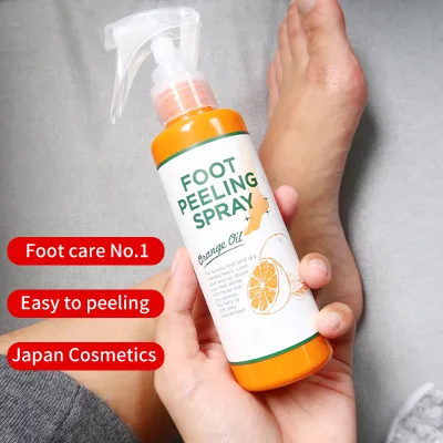 Japan Cosmetics Foot Peeling Spray Natural Orange Essence Hands Dead Skin Exfoliator Whiten Foot Care