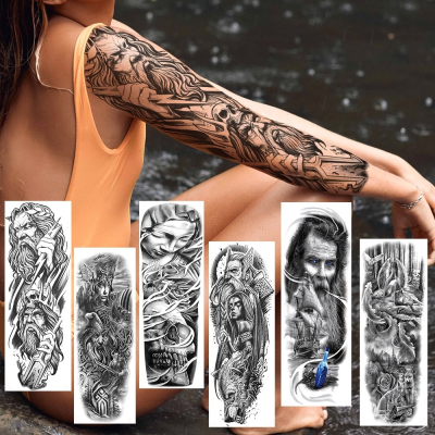 TQB Women's Cool Full Arm Temporary Tattoo Sticker Cool Full Arm Sleeve Tattoo