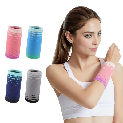 6087#Knitted Compression Assist Wrist Brace Basketball Volleyball Fitness Sports Wrist Bands