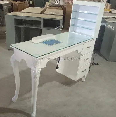 Wholesale Factory Hot Nail Salon Furniture Luxury Nail Tech Table Manicure Desk