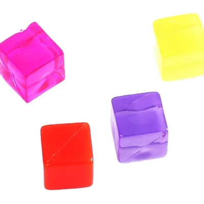 EN71 Certificate Small Colored clear Plastic Game Activity Cube Toy