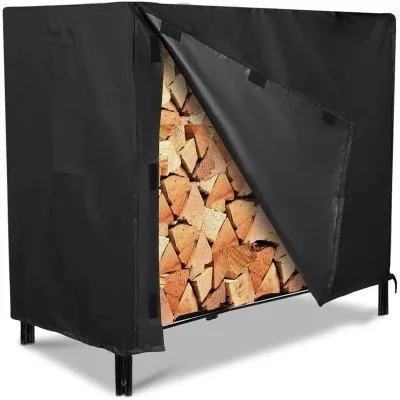 Custom Heavy Duty 600D Oxford Firewood Storage Cover Outdoor Wood Cover Wood Pile Cover