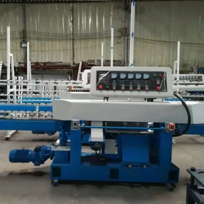 High Working Efficiency Vertical Glass Edge Grinding Machine Stepless Speed Regulation Process Flat Edges and Chamfers