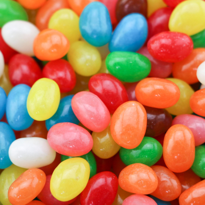 Wholesale Bulk Mixed Fruit Flavors Bonbon Jelly Beans Candy Button Shape Jelly Bean Jelly Beans Candy