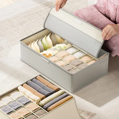 Closet Lattice Underwear Organizer Underclothing Drawer Organizer Storage Box Container Bin for Underwear Socks