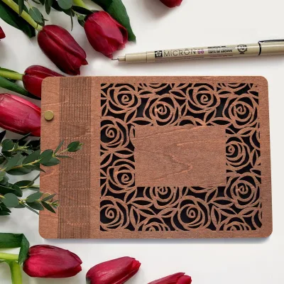 Personalized Guest Book Wedding Boho Wooden Wedding Album Wedding Keepsake Custom Photo Album Anniversary Gifts