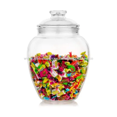 Glass candy jars,12 oz candy cookie jar with lid