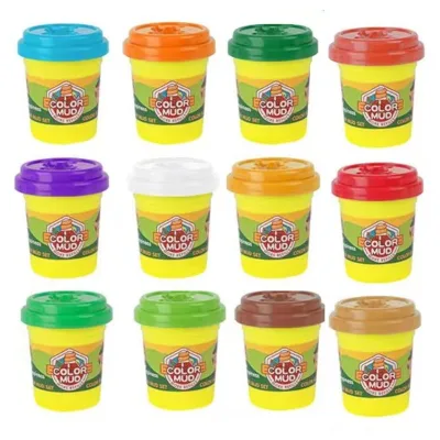Colorful Dough Mud Clay Canned Nontoxic Super Light Kids Pastel Toys Modeling Clay Making Kit Play Dough Toys for Children
