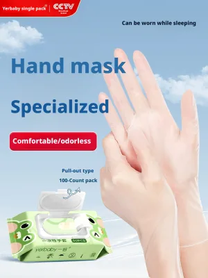 Comfortable Odor Free Disposable Transparent Gloves Moisturizing Hand Mask Plastic Gloves for Night Sleep Hand Skin Beauty Care