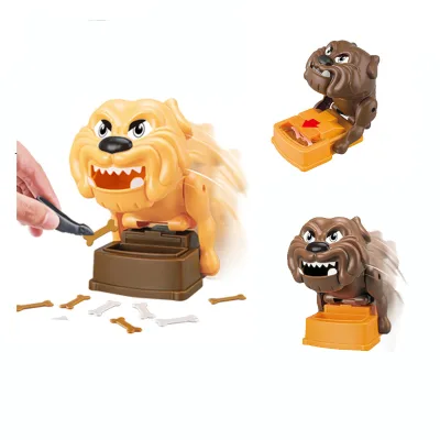 EPT Dollar Toys Funny Finger Biting Dog Tricky Toy Beware of the Dog Bite Bulldog Bones Game
