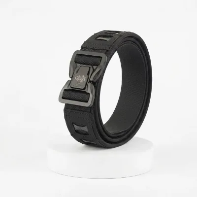 Factory Made Men's Nylon Tactical Belt Outdoor Sport Belt Quick Release Buckle for Hiking Climbing