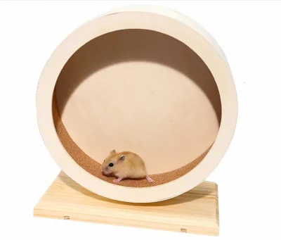 Modern Style High Quality Wooden Exercise Wheel  Pet Material Hamster Running Wheel Toy for Hamsters Cats Dogs Birds