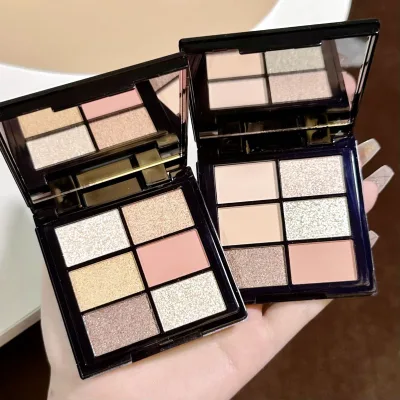 2024 Makeup Travel Kit Eyeshadow 6 Color Hypoallergenic Eye Shadow Fold Book Eyeshadow Palette With Mirror