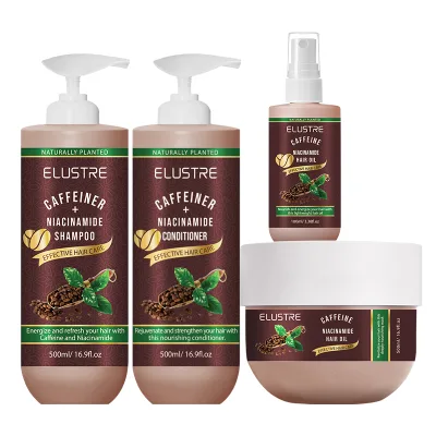 South America Wholesale Natural Organic Herbal Sulfate Free Niacinamide Biotin Caffeine Shampoo for Refreshing Nourishing Oily