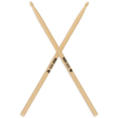 Factory Cheap Durable Maple Wood Drumsticks Custom Logo Silk Screen Laser Heat Transfer Printing 5A 5B 7A Drum Sticks Bulk
