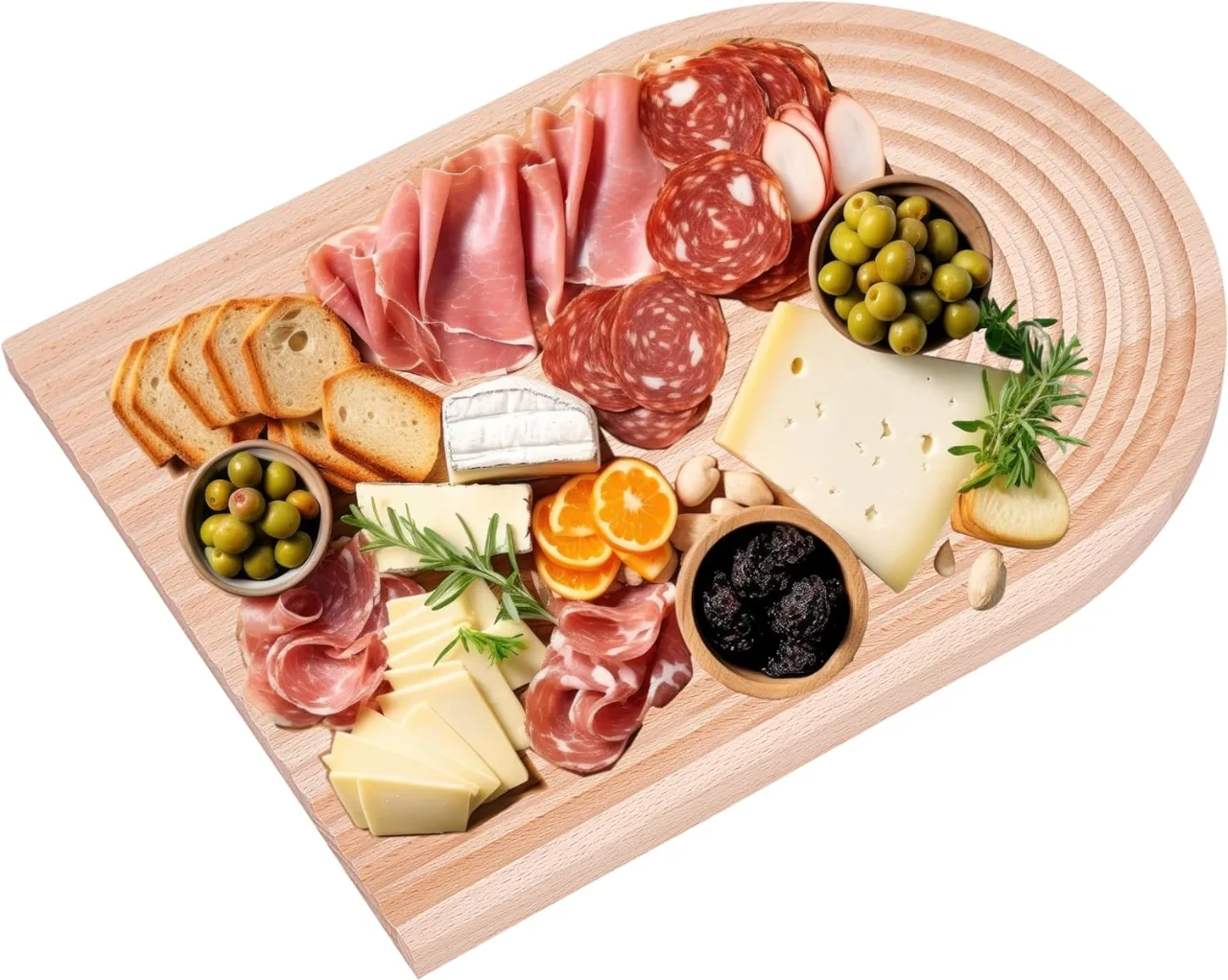 Wooden Tray with Unique Spiral groove Design - Versatile, Durable, Stylish Wooden Tray That Is Easy to Clean and Ideal for Gifts