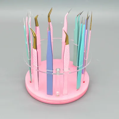 Beauty Makeup Tool Kits Eyelash Holes Extension Acrylic Tweezer Holder